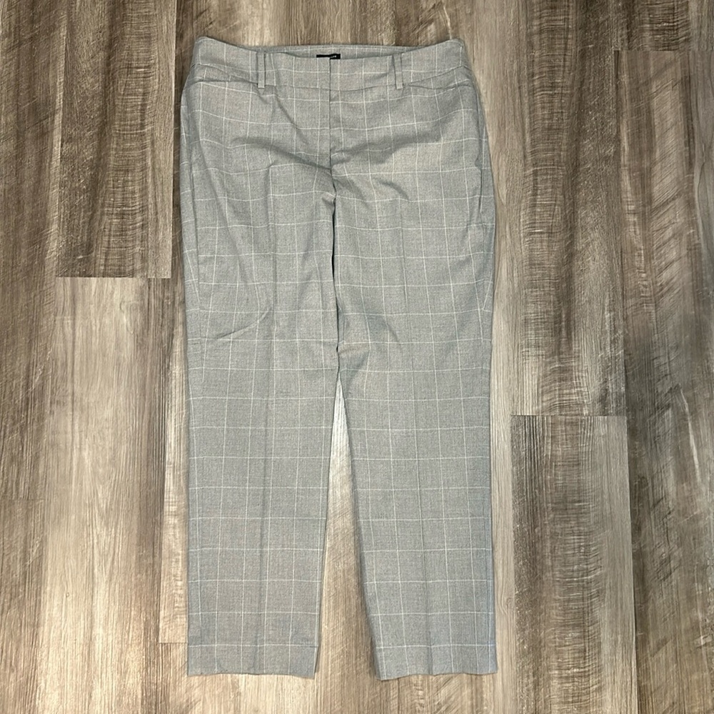 Ann Taylor Gray Plaid Trousers